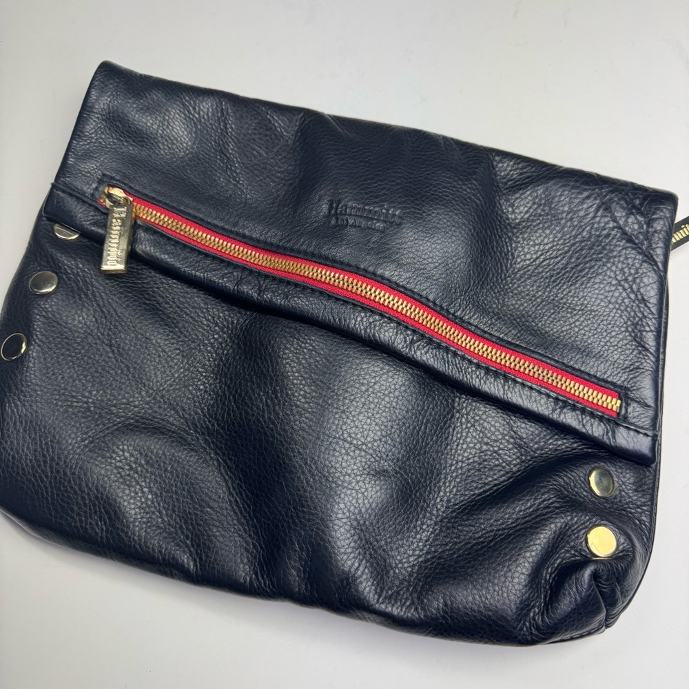Hammitt Black Leather Bag – Gold Studs – No Strap